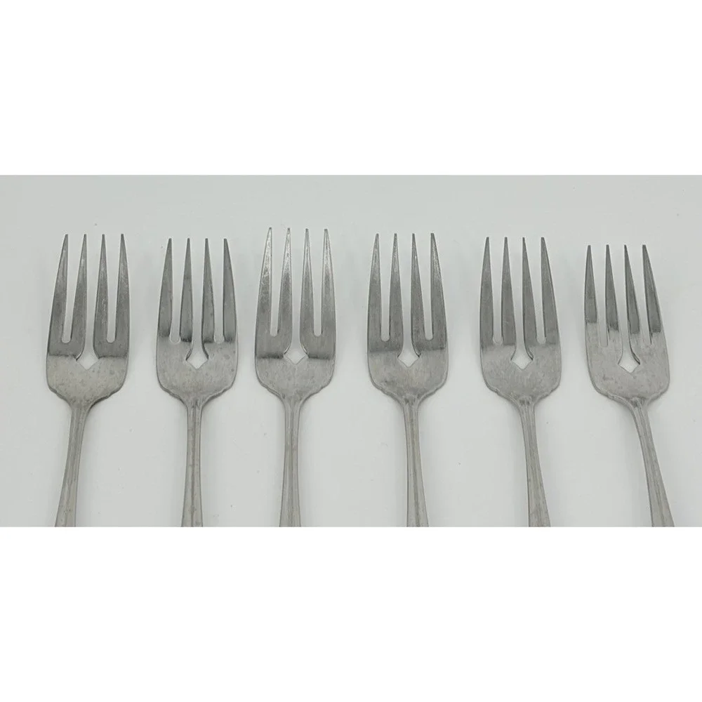 Oneida USA Gala Impulse Salad Forks Set of 6 Stainless Flatware 6 1/4